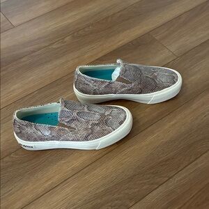 SeaVees Baja Platform Mulholland Bronze Snake Canvas